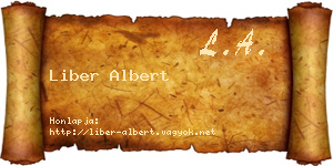 Liber Albert névjegykártya