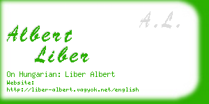 albert liber business card